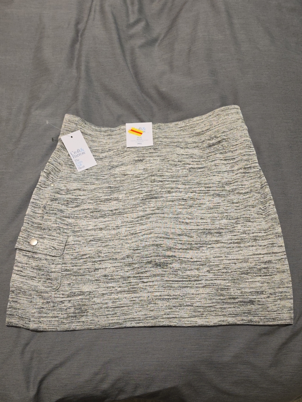 croft & barrow Marled Gray Knit Skort with Pockets